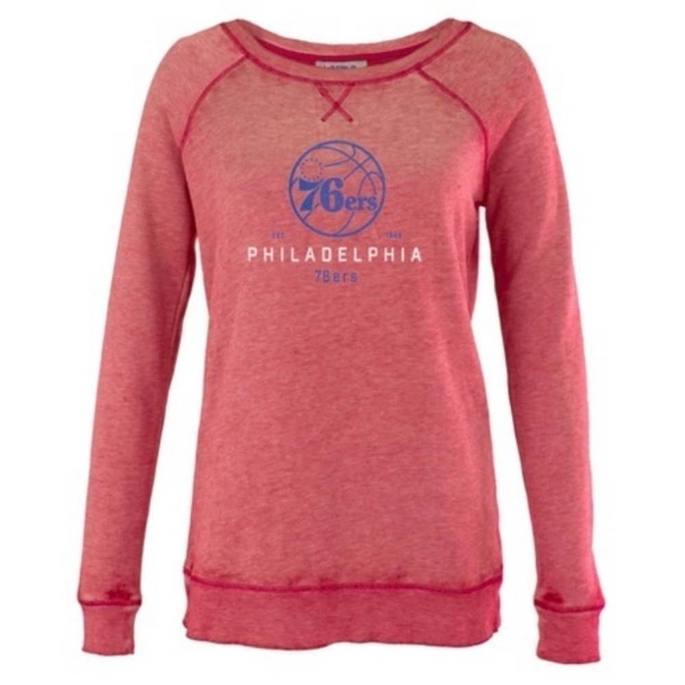 Nba Philadelphia 76ers Women's
Burnout Crew Neck Retro Logo nwt